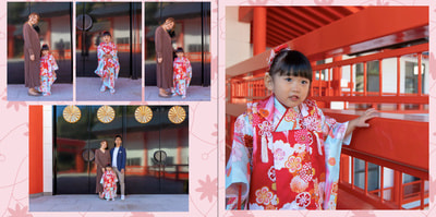 家族で記念写真